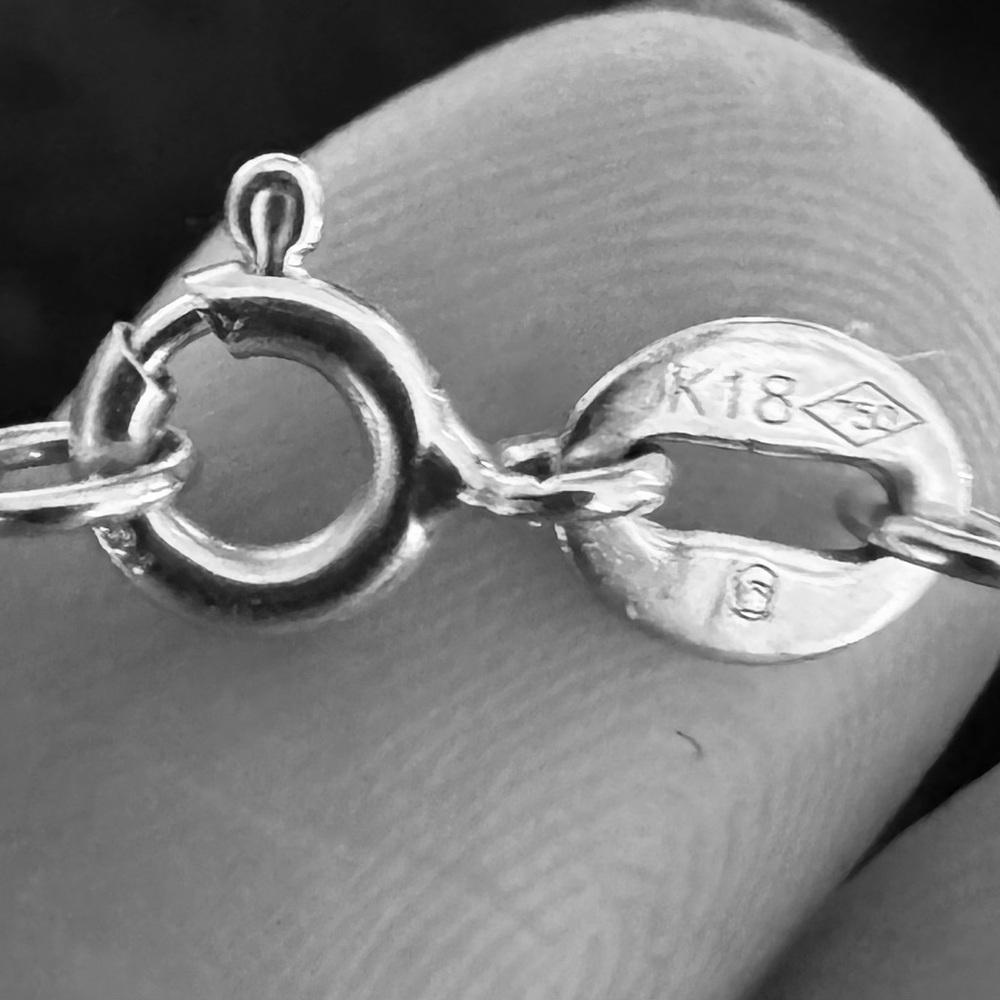 18K White Gold Natural Brazilian Diamond Necklaces (2) Heart & Bezel Set - Picture 9 of 10